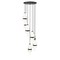 Z-Lite Cayden Chandelier, 7-Light, 18 In.W x 16.75 In.H, Matte Black/Clear + Etched Opal 1946P-7R-MB - alternate 4